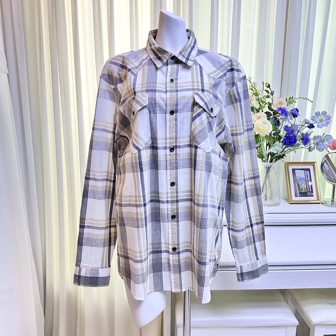 랭글러 웨스턴 체크셔츠 상품이미지1