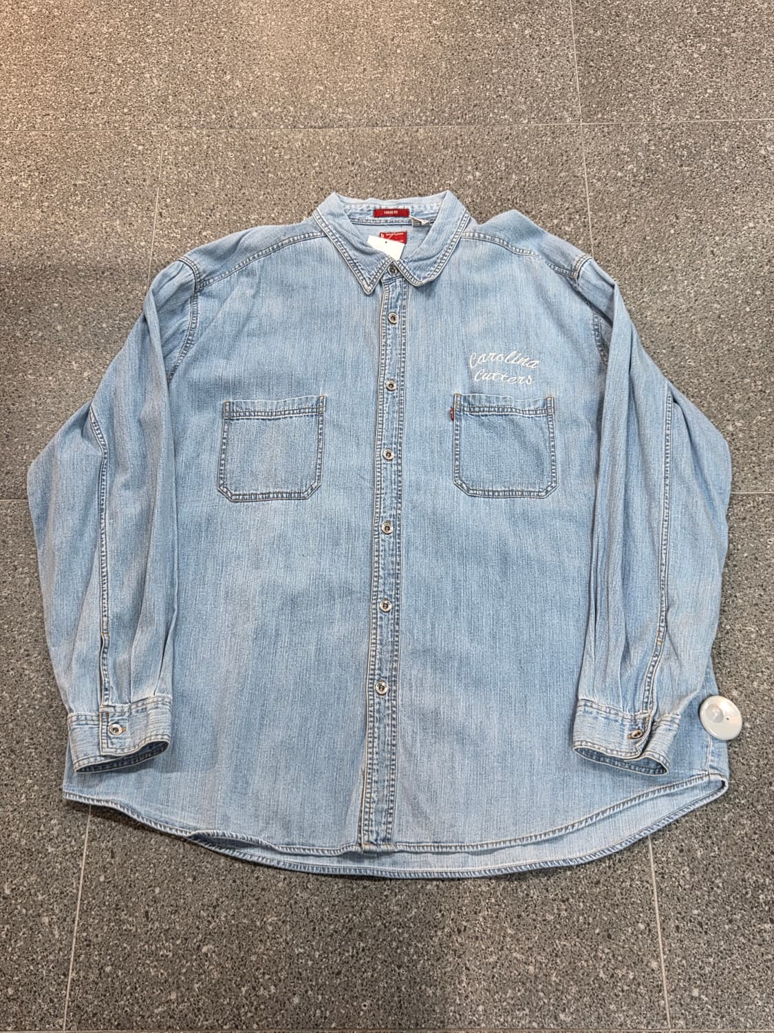 Levis 리바이스 연청 레터링 긴팔셔츠 상품이미지4