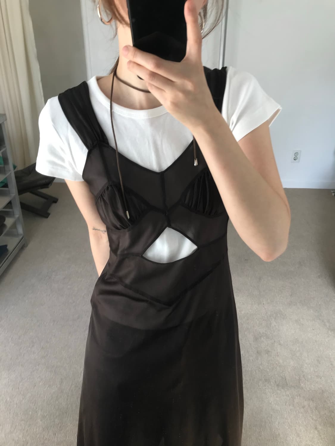 sheer long dress 상품이미지2