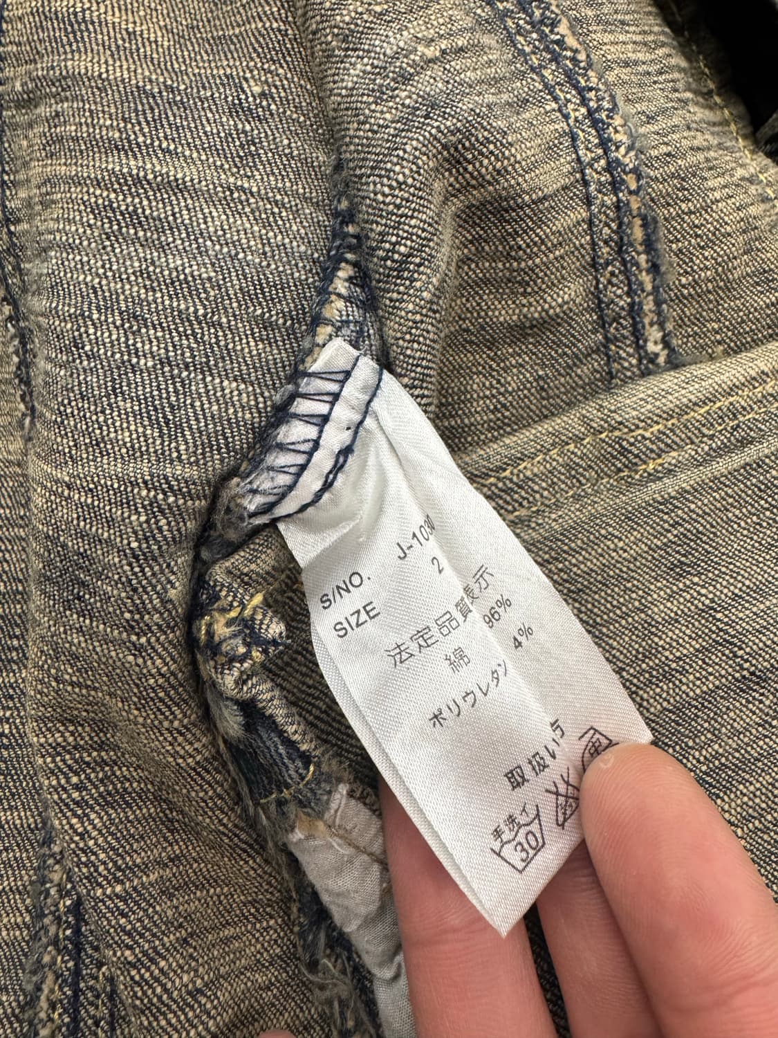 2)Japanese vintage 워싱 여성 데님 블레이저 자켓 상품이미지3