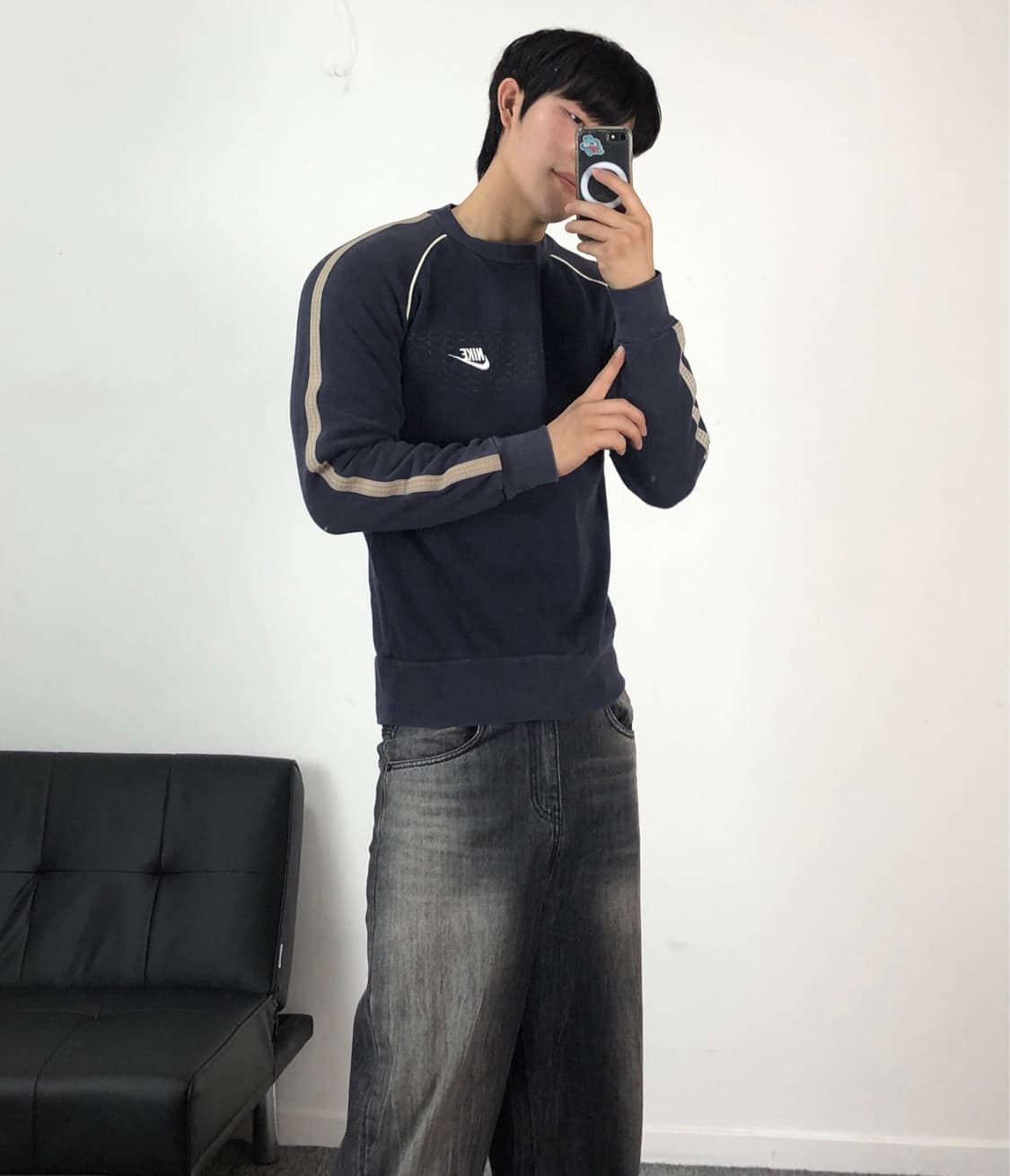 나이키 00s 스우시 사이드라인 래글런 맨투맨 상품이미지1