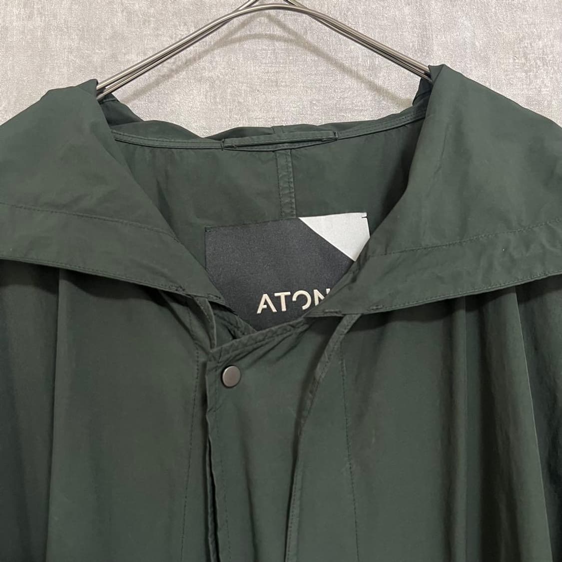 Aton 나일론 후디/후드 코트 아미 그린 2사이즈 상품이미지3