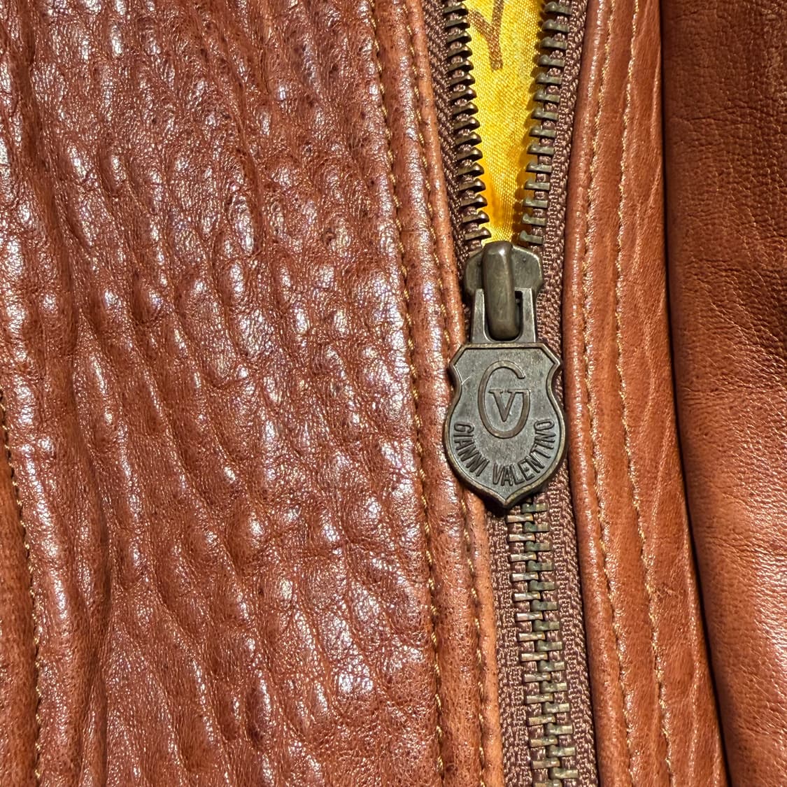 발렌티노 90s 램스킨 봄버 자켓 L 양가죽 상품이미지4