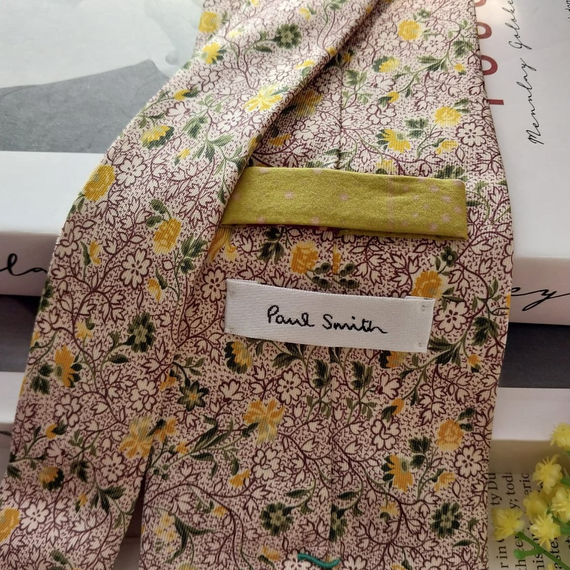 폴 스미스 실크 플라워 패턴 넥타이 9.5cm A+등급 K1296
 상품이미지6
