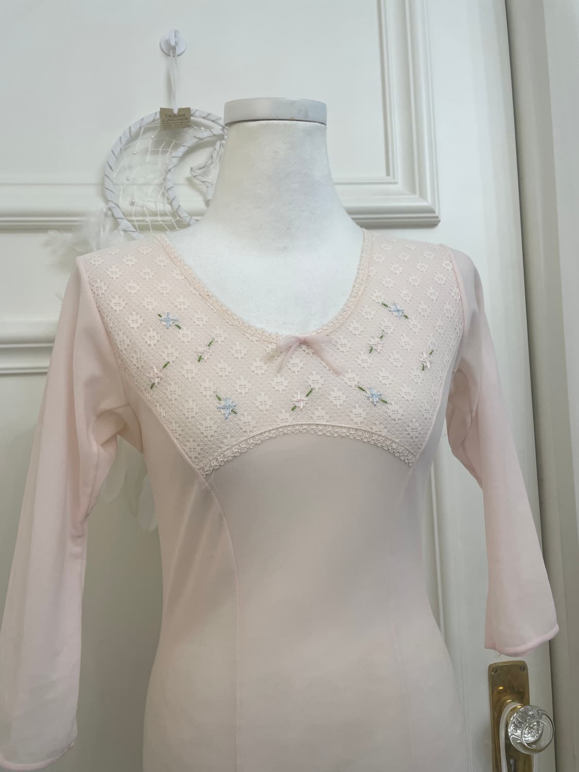 sheer pink crochet soft cardigan&flower 상품이미지9