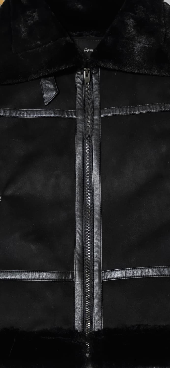 Roem 무스탕 자켓 블랙 M 상품이미지5