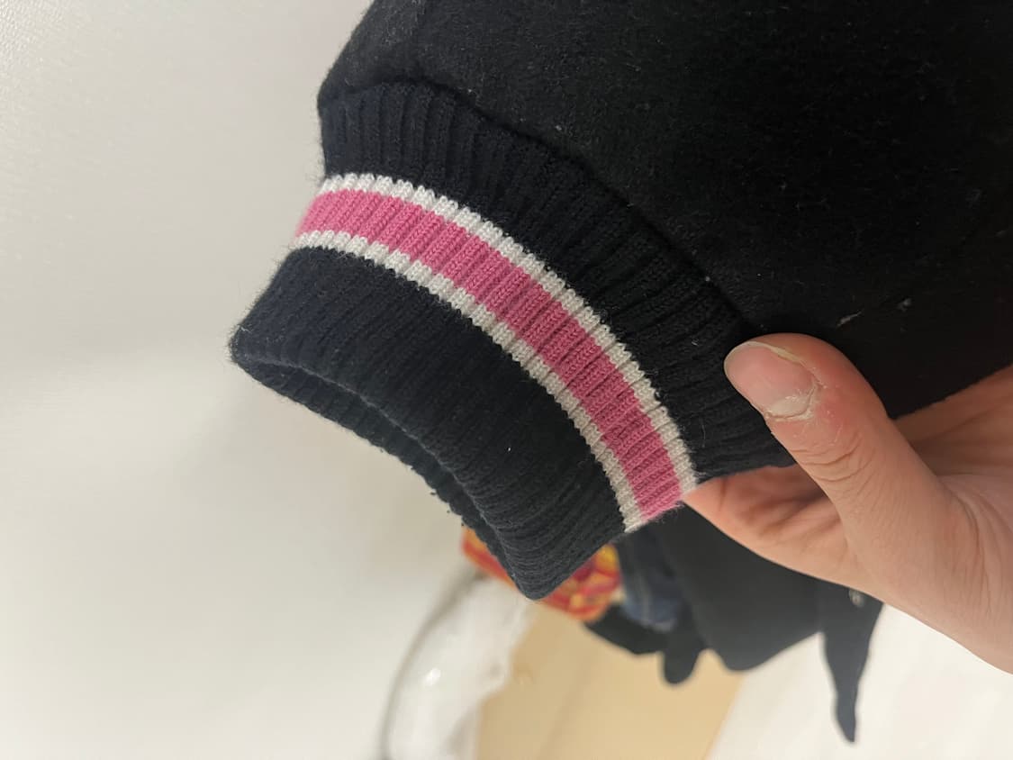 스투시 S 토크 멜튼 바시티 자켓 블랙 xl 상품이미지5