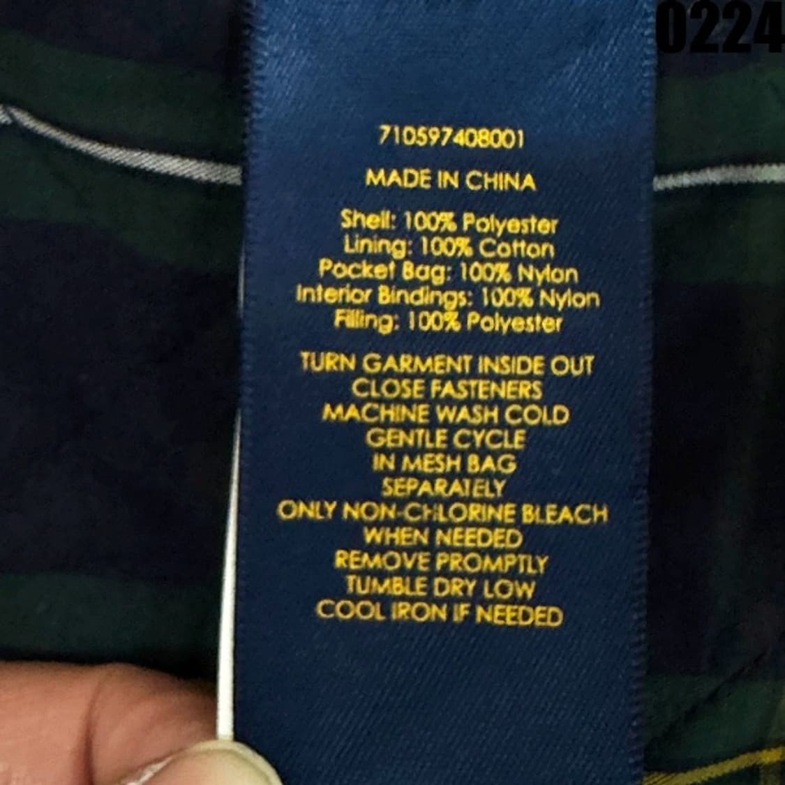 폴로 랄프로렌 퀼팅 베스트 패딩조끼 네이비 XL 0224 상품이미지9