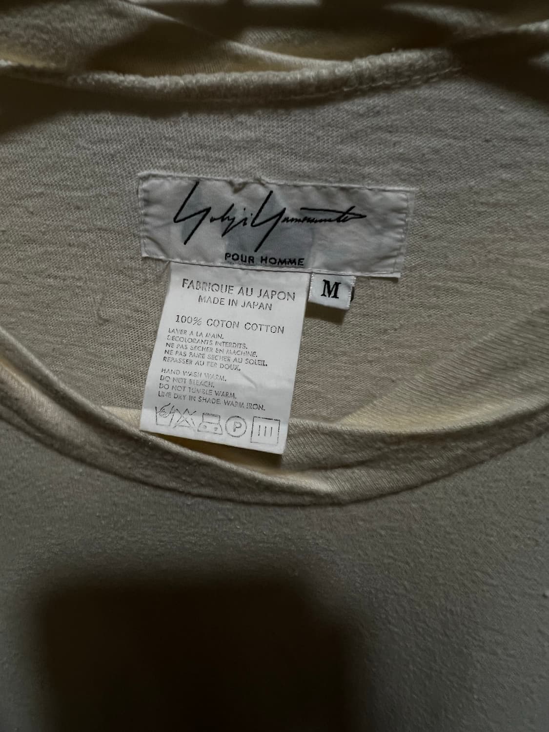 요지야마모토 뿌르옴므 아이보리 롱슬리브 M 상품이미지3