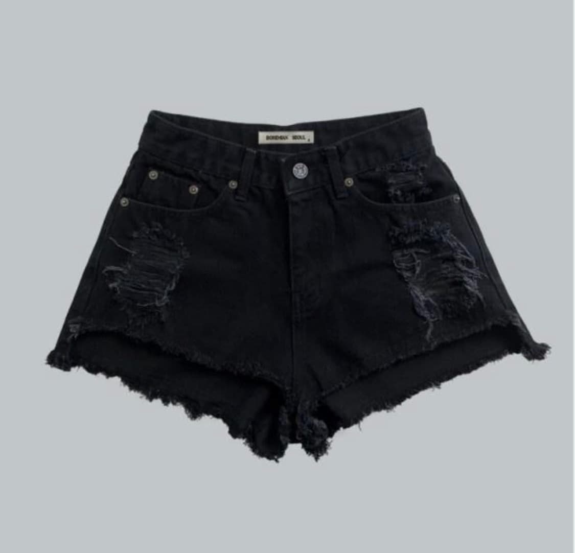보헤미안서울 컷팅 데미지 데님 반바지 쇼츠 L 상품이미지1