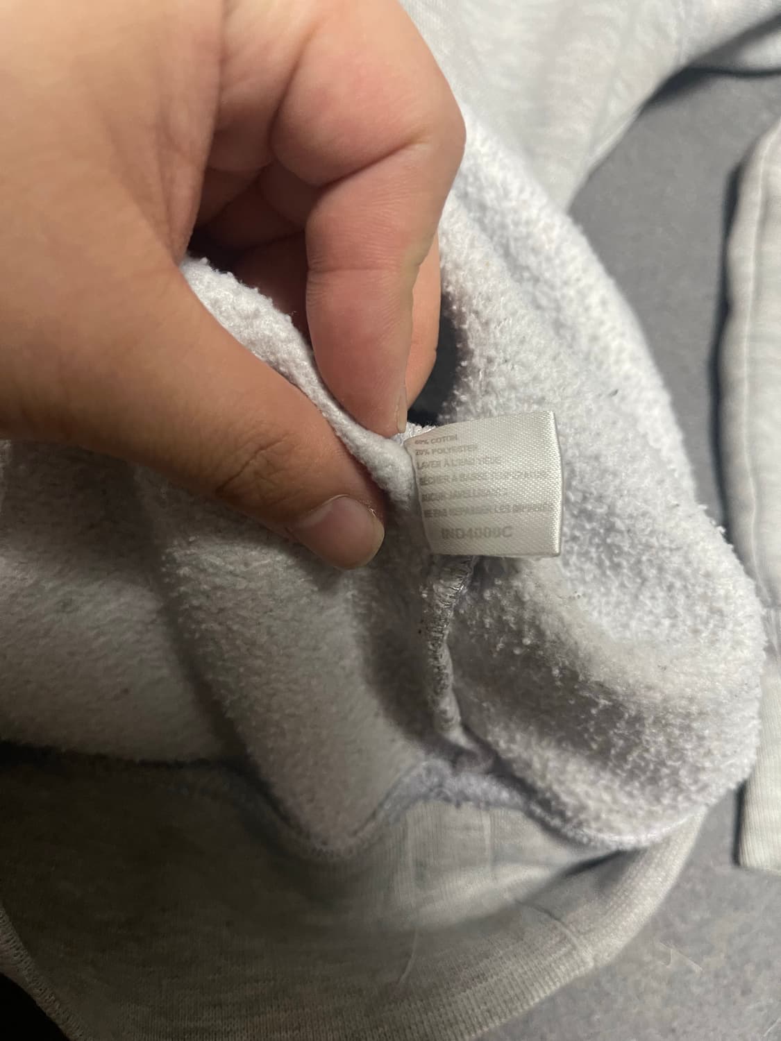 오베이 전면부 프린팅 후드티 그레이 상품이미지3