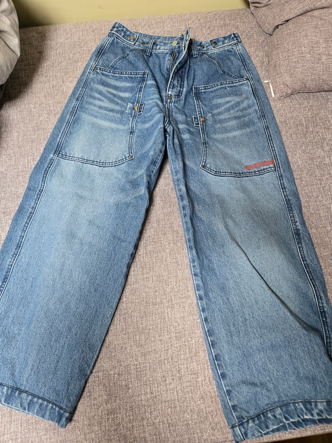 카락터 Army denim work pants / Mid blue 상품이미지1