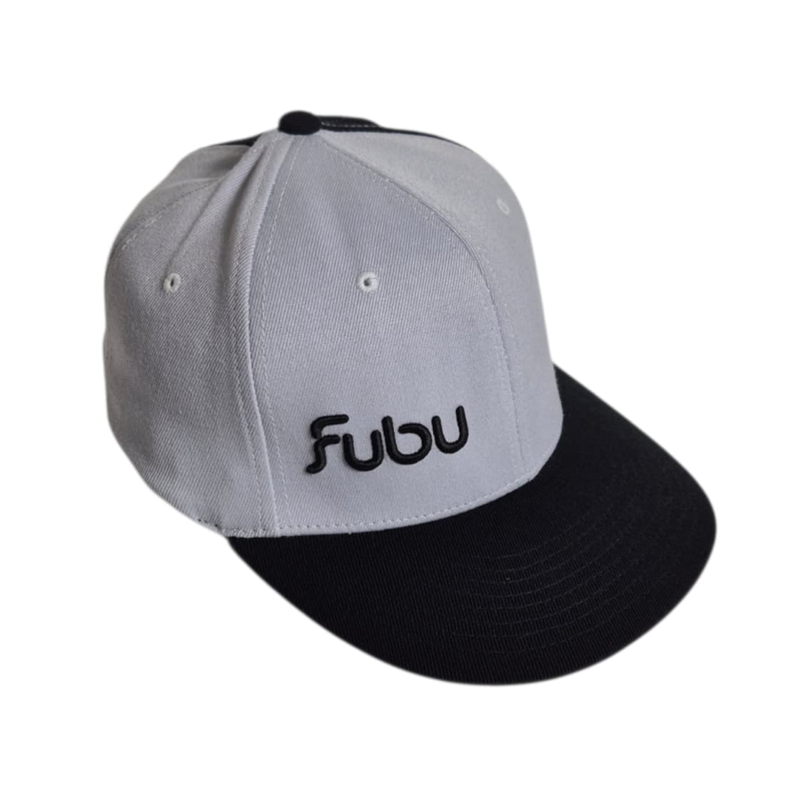 FUBU) 00s 푸부 빅 로고 스플릿 2톤 캡 검/회 상품이미지2