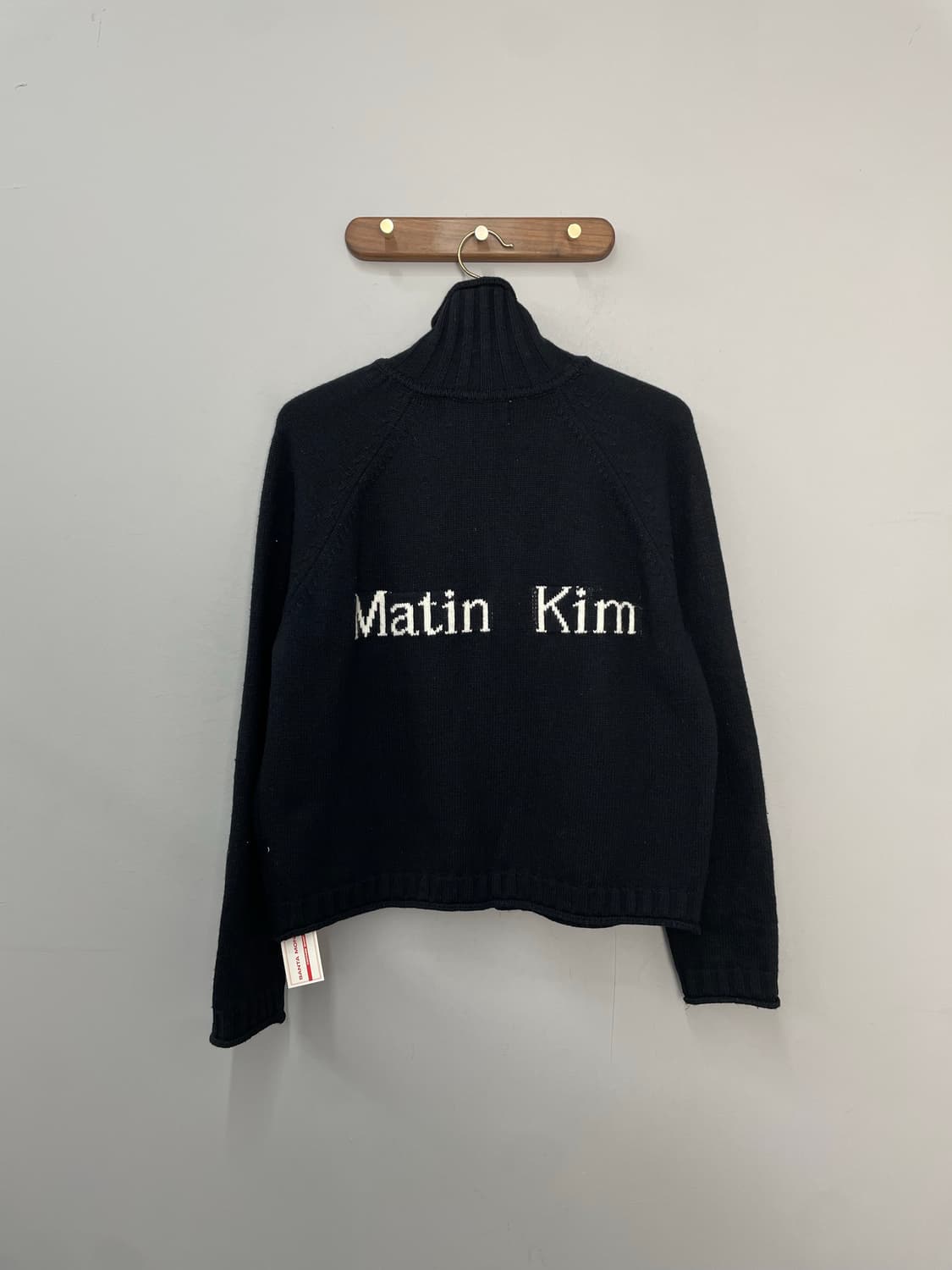 마뗑킴 백로고 블랙 니트 집업 H2359 상품이미지4