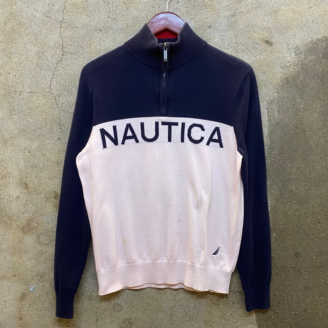 미국 빈티지 Nautica 터틀넥 반집업 니트 상품이미지1