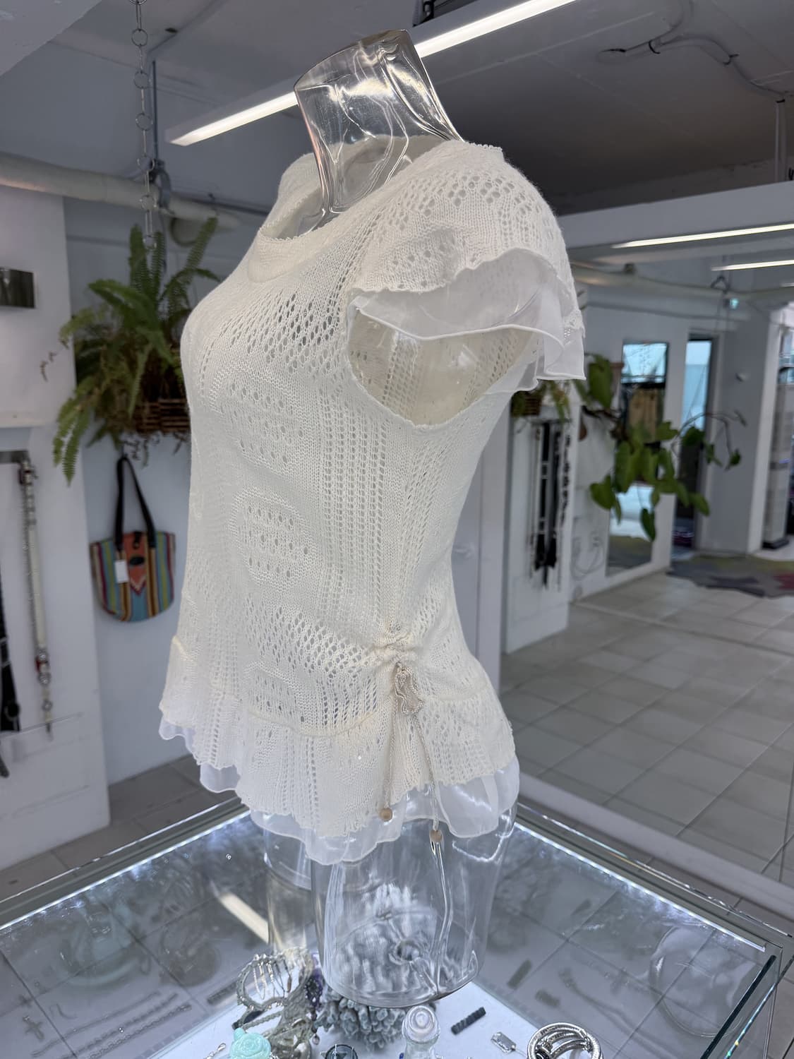 frill trim knit top 상품이미지1