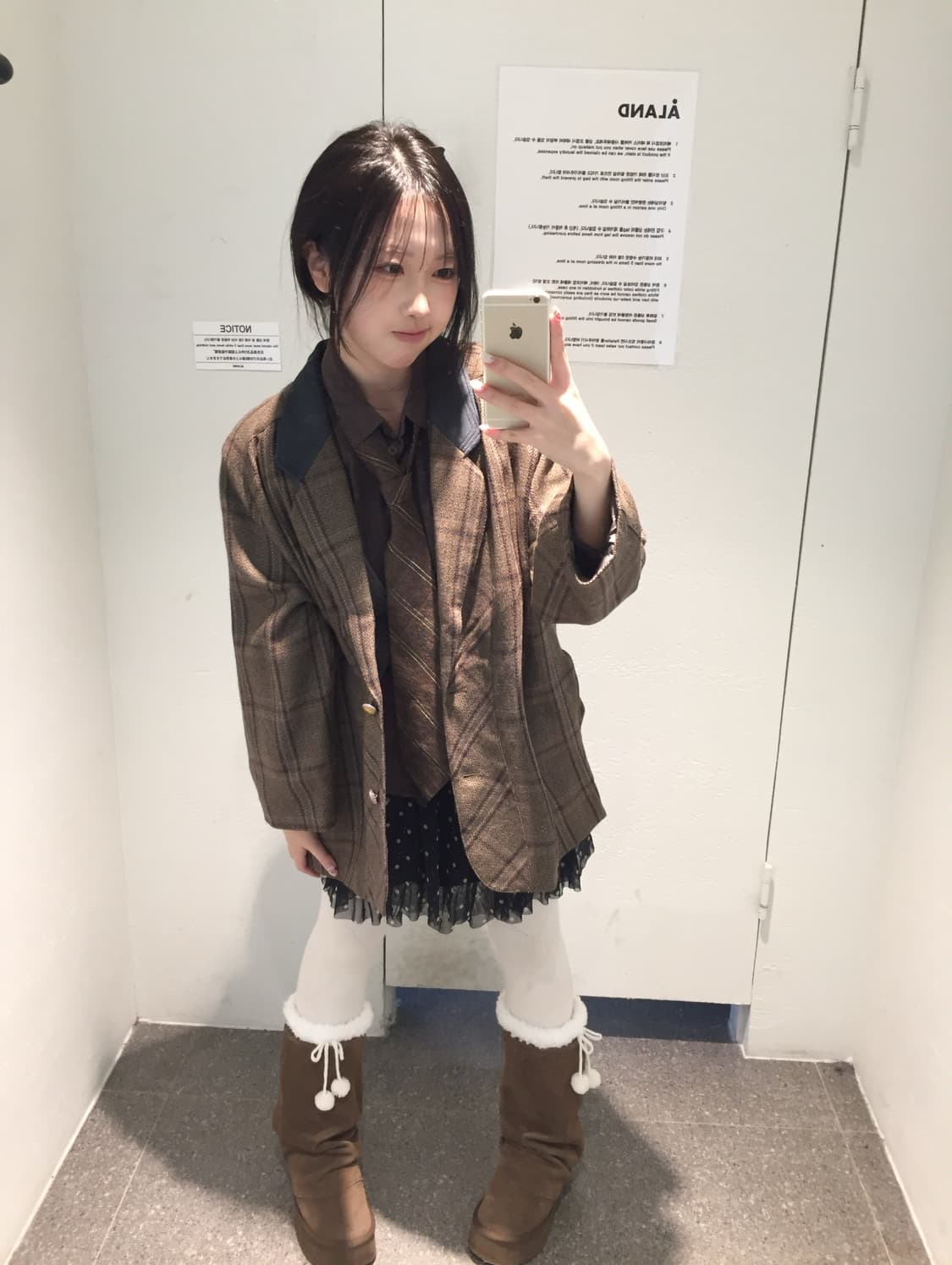 빈티지 군밤 프레피 코디세트 상품이미지2