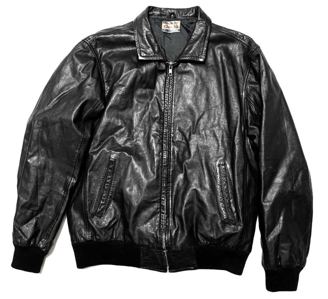 레더 블루종 자켓 상품이미지1