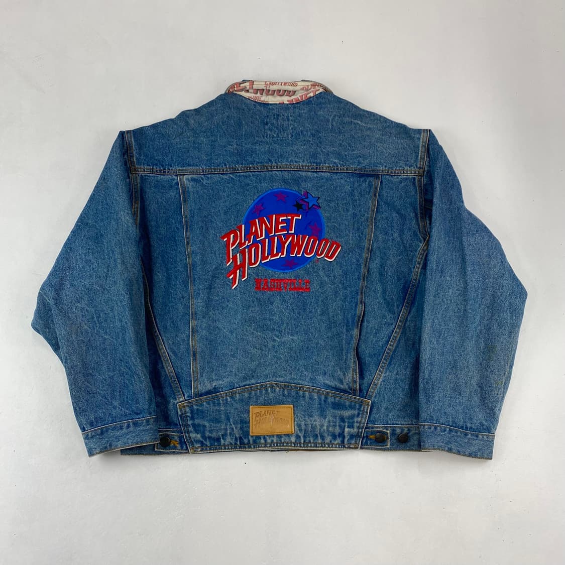 90s 플래닛헐리우드 네슈빌 자수 빅로고 데님 자켓 (105) 상품이미지1