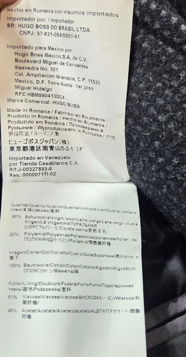 보스 휴고보스 울혼방 체크 코트 상품이미지10