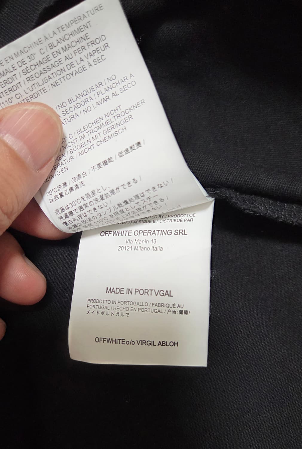 오프화이트 핸드카드 반팔 티셔츠 상품이미지10