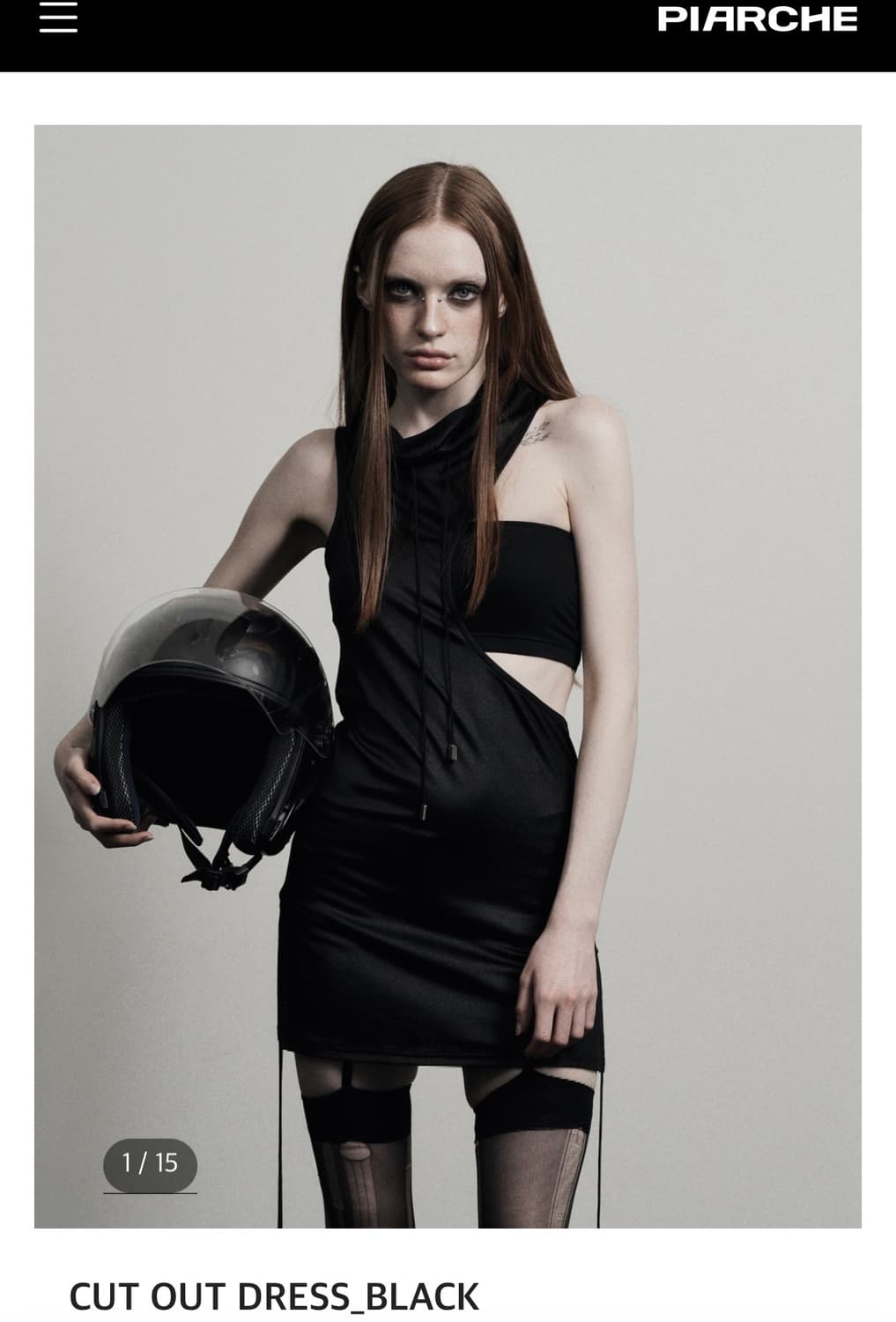 PIARCHE 피아체  CUT OUT DRESS_BLACK 상품이미지1