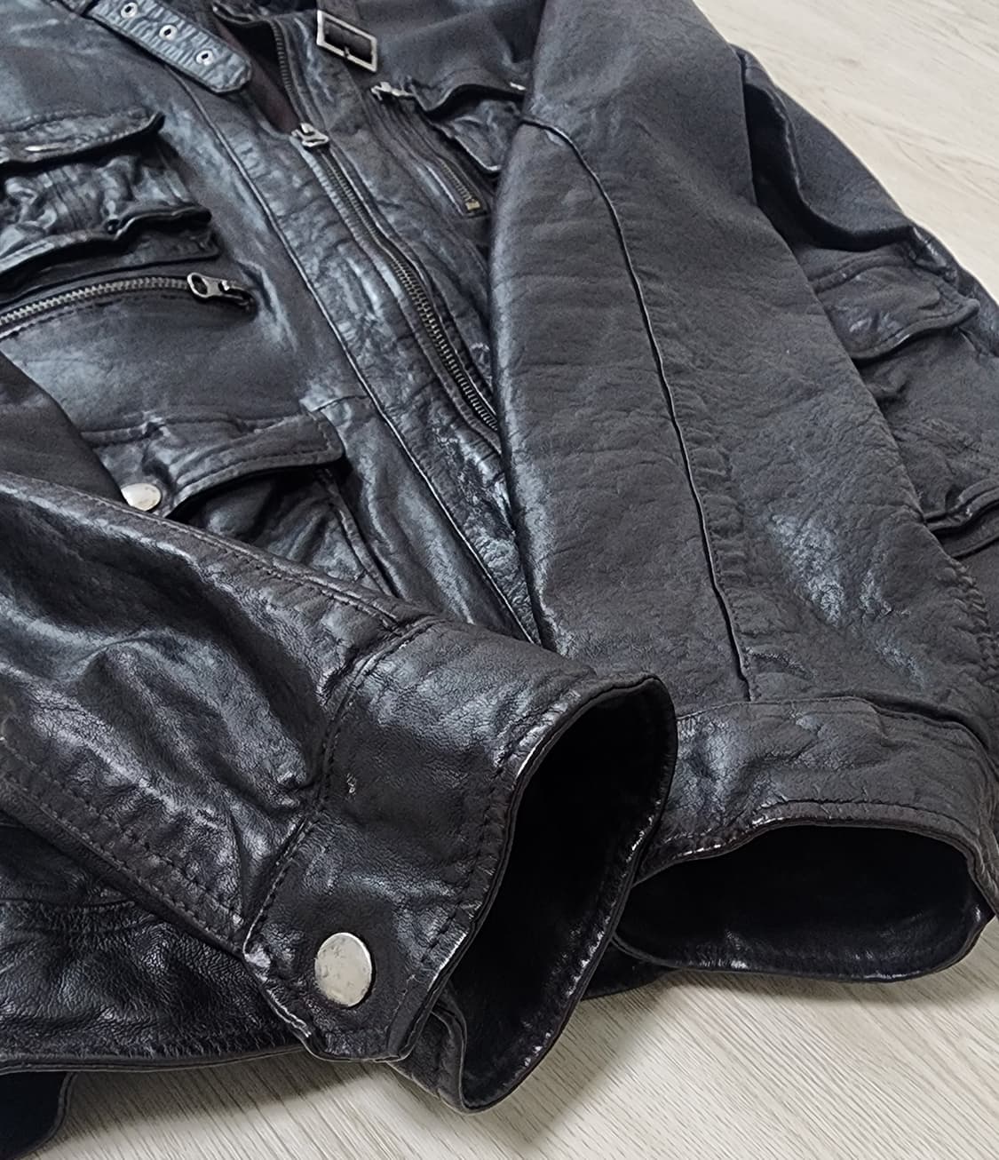 슬림핏 양가죽 자켓 상품이미지3