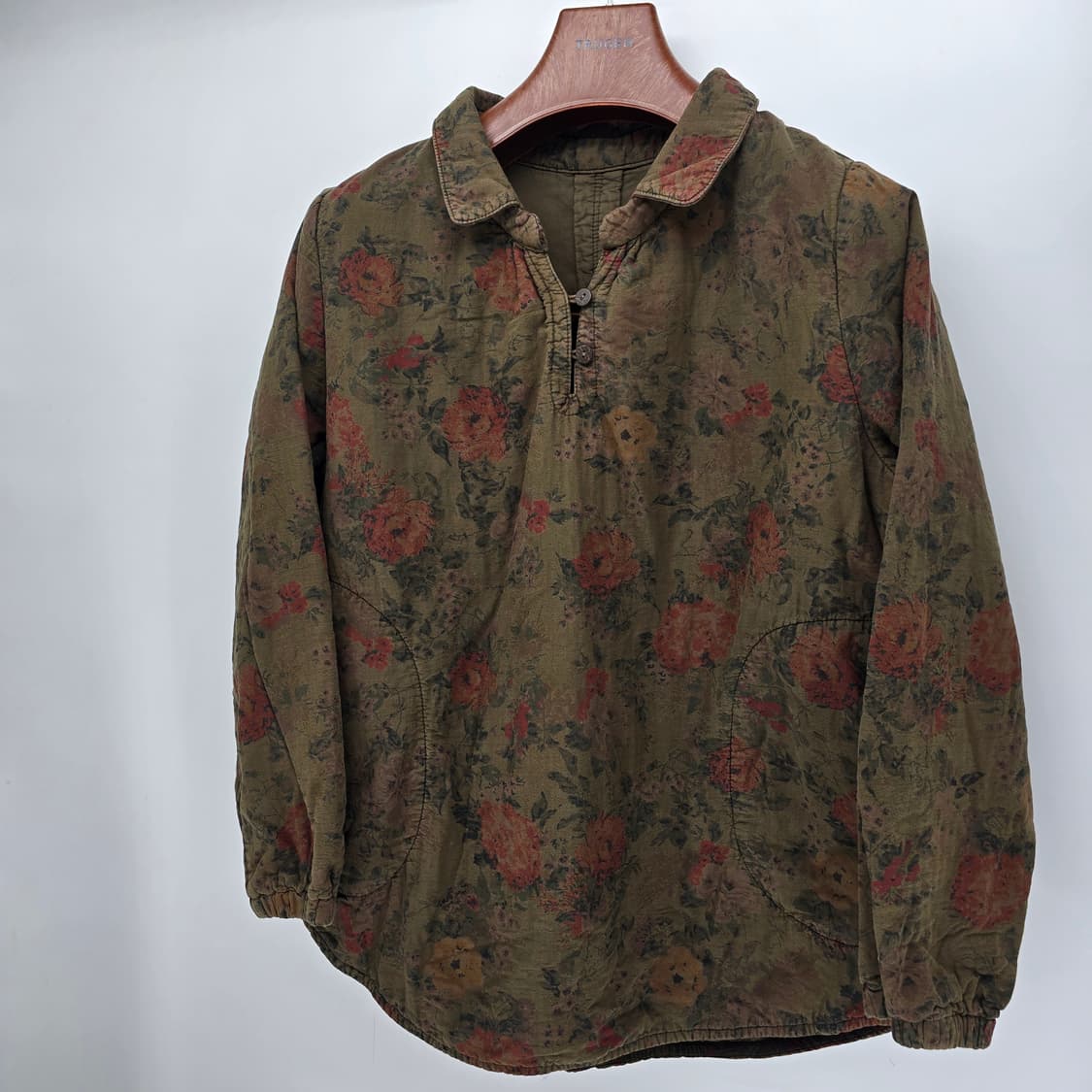 내추럴 빈티지 스타일 플라워 코튼 블라우스 상품이미지4