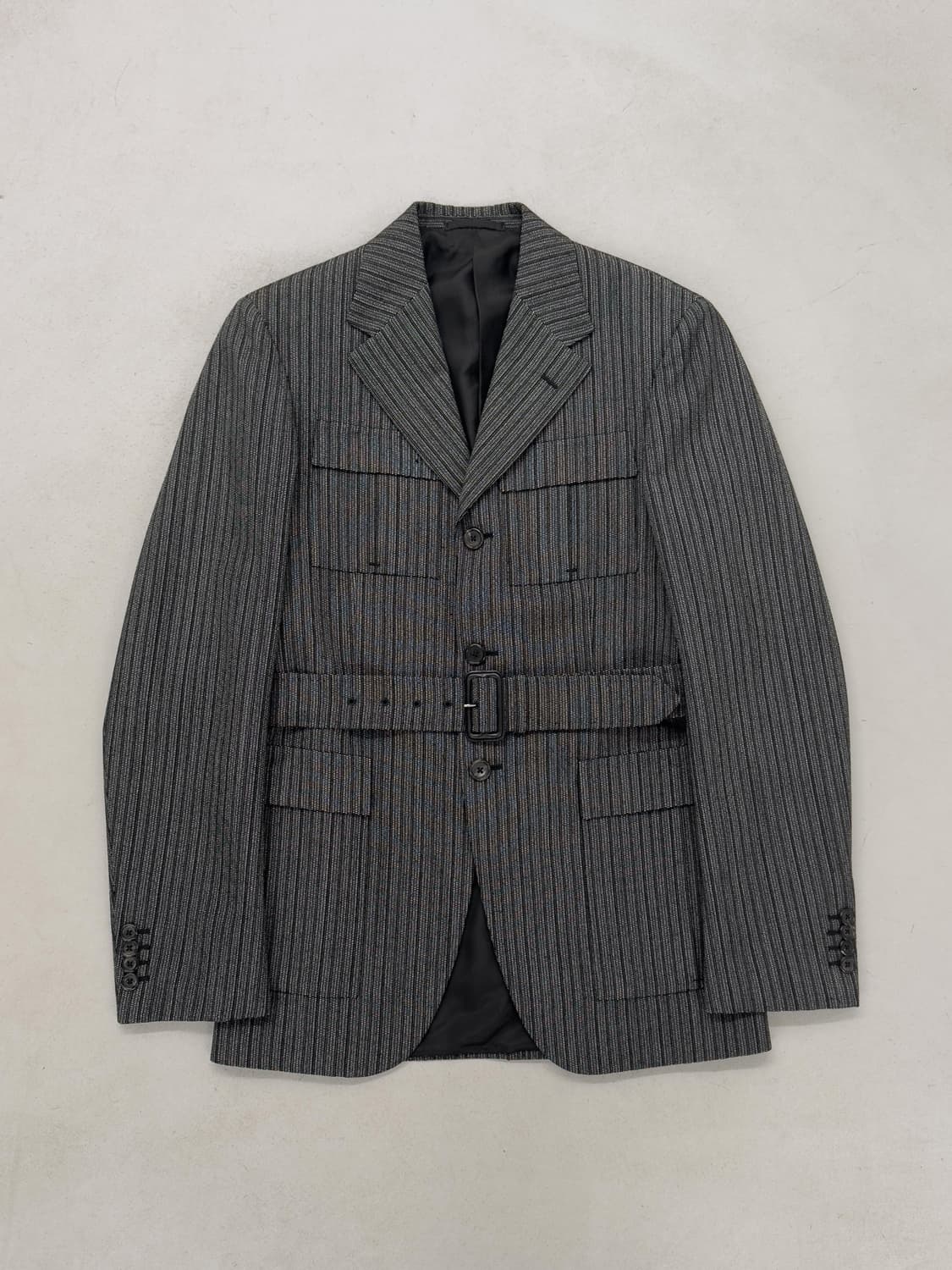 프라다 스트라이프 벨트 자켓 상품이미지1