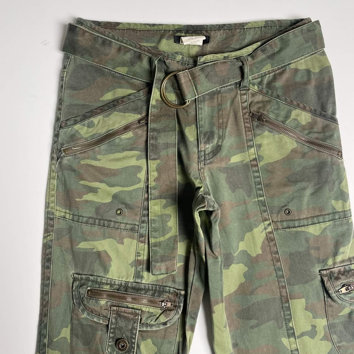 Hucom 카모 패턴 부츠컷 팬츠 상품이미지3