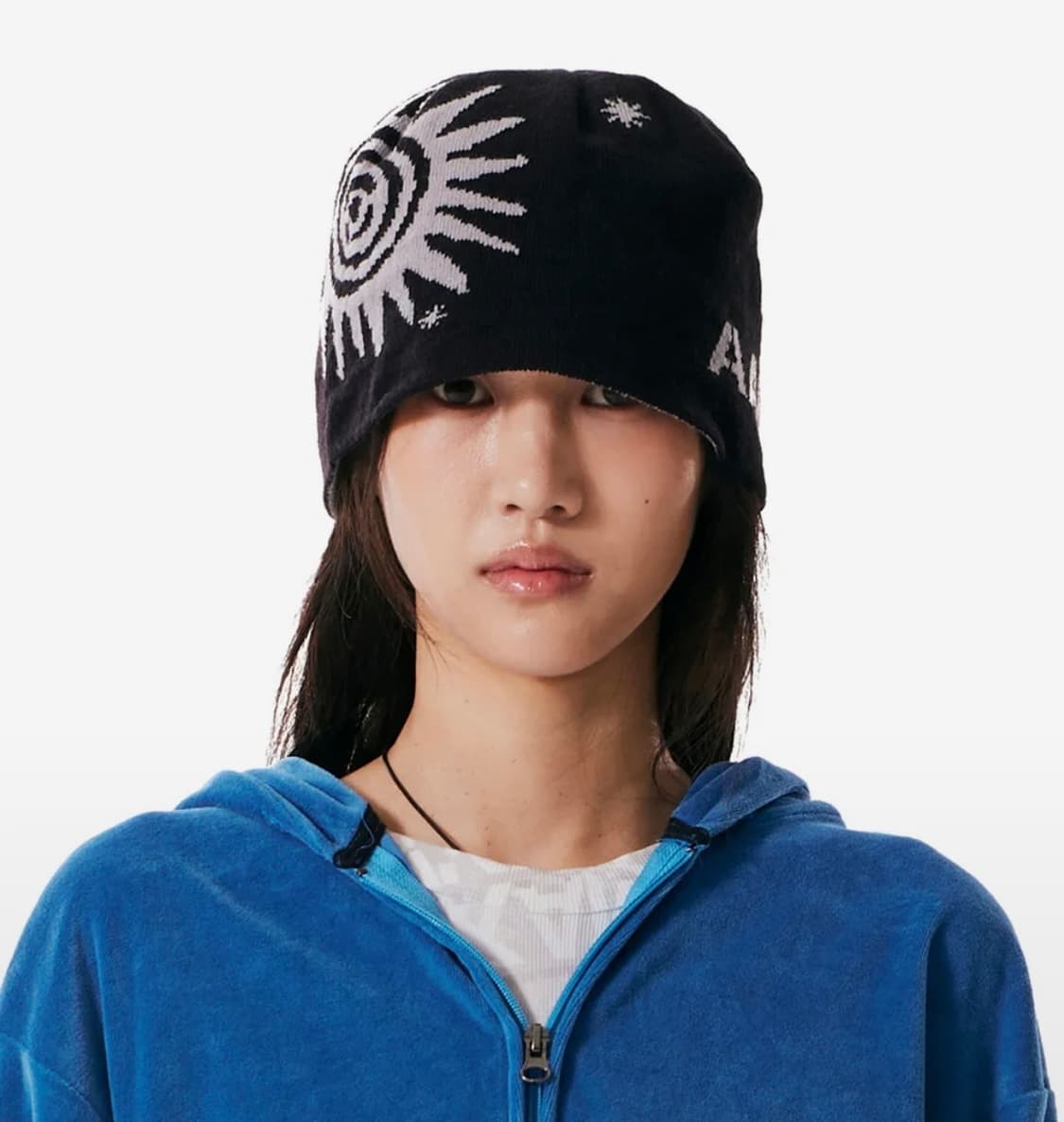 아캄 비니 Sun Jacquard Beanie (Black) 상품이미지1