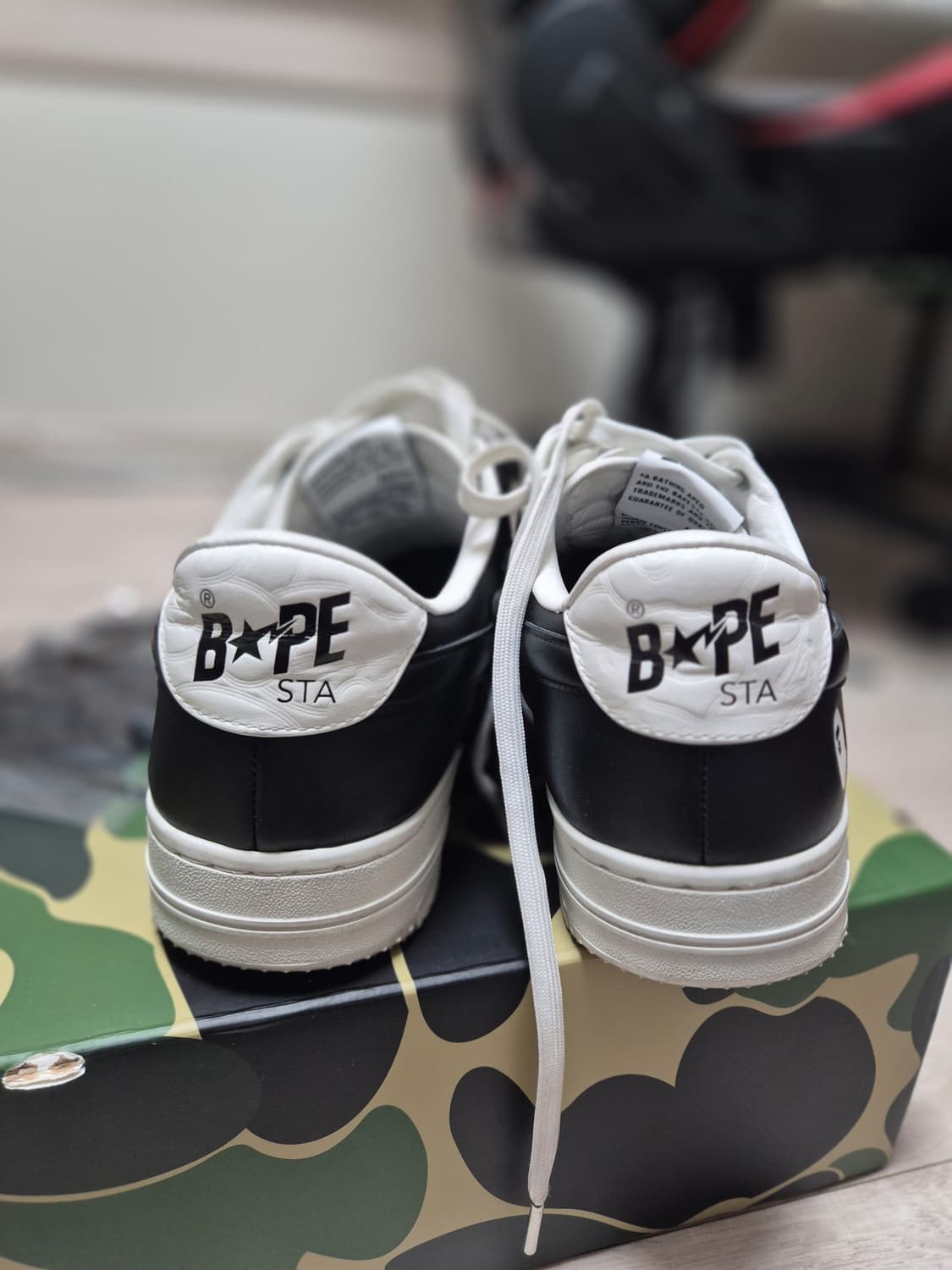 베이프 스타 검은색 흰색 280 (신발) 상품이미지3