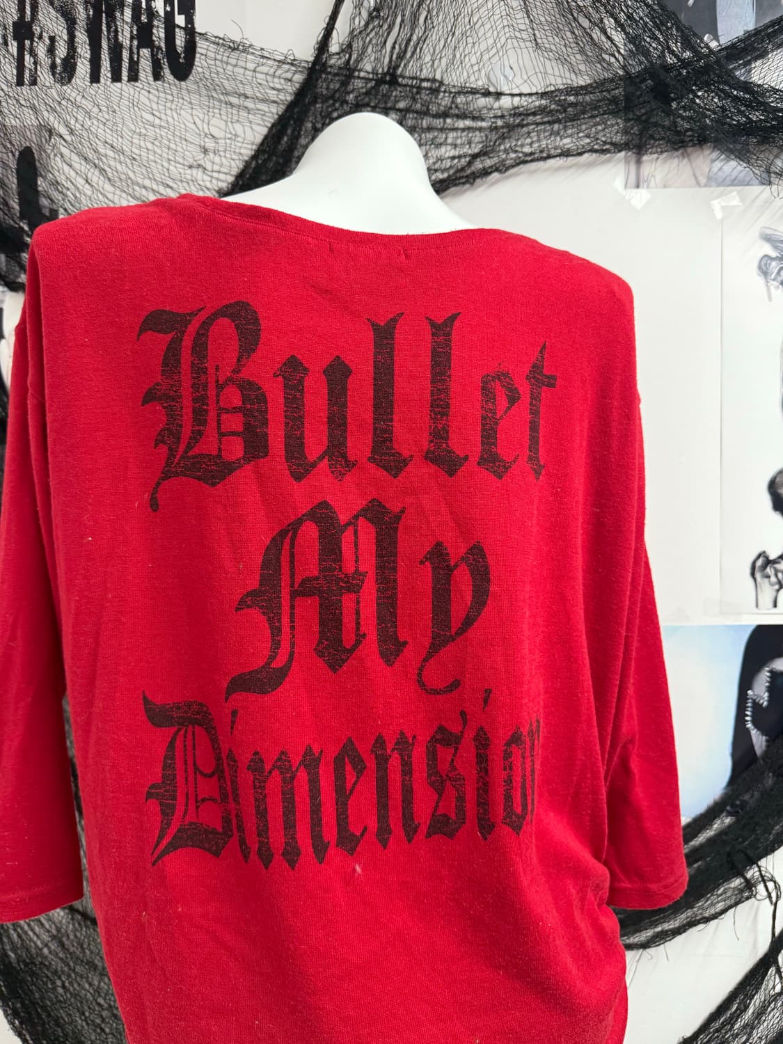 Punk mood printing red longsleeve 상품이미지2