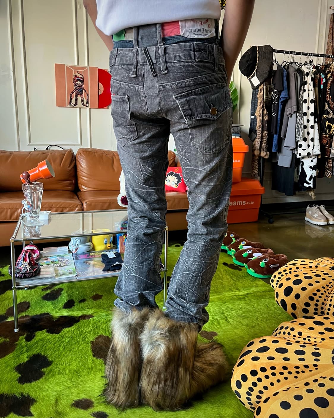 90-00s Antfui Jeans Double Waist Denim 상품이미지2