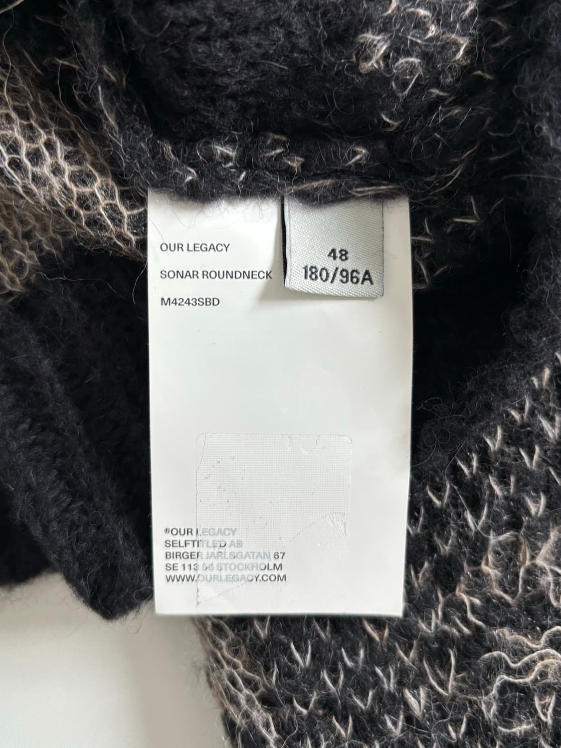 OUR LEGACY 아워레가시 블랙 디스트럭티브 깅엄 소날 라운드넥 상품이미지9