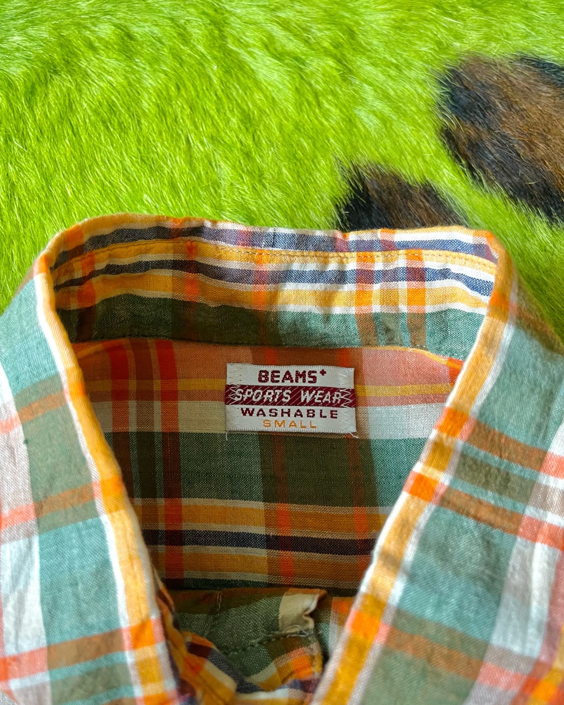 Old BEAMS Japan Half Button Check Shirt 상품이미지6