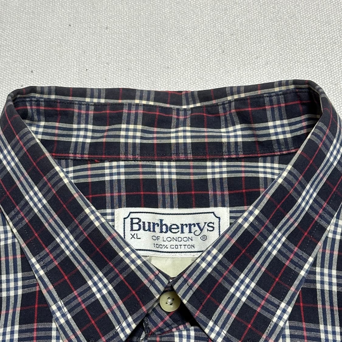 90's Burberrys 남성 원포켓 노바체크 셔츠 상품이미지4