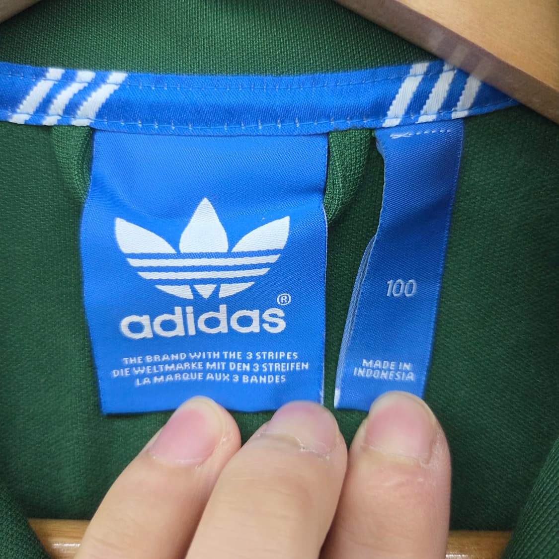 아디다스 삼선 트랙탑 그린 여성L 상품이미지4