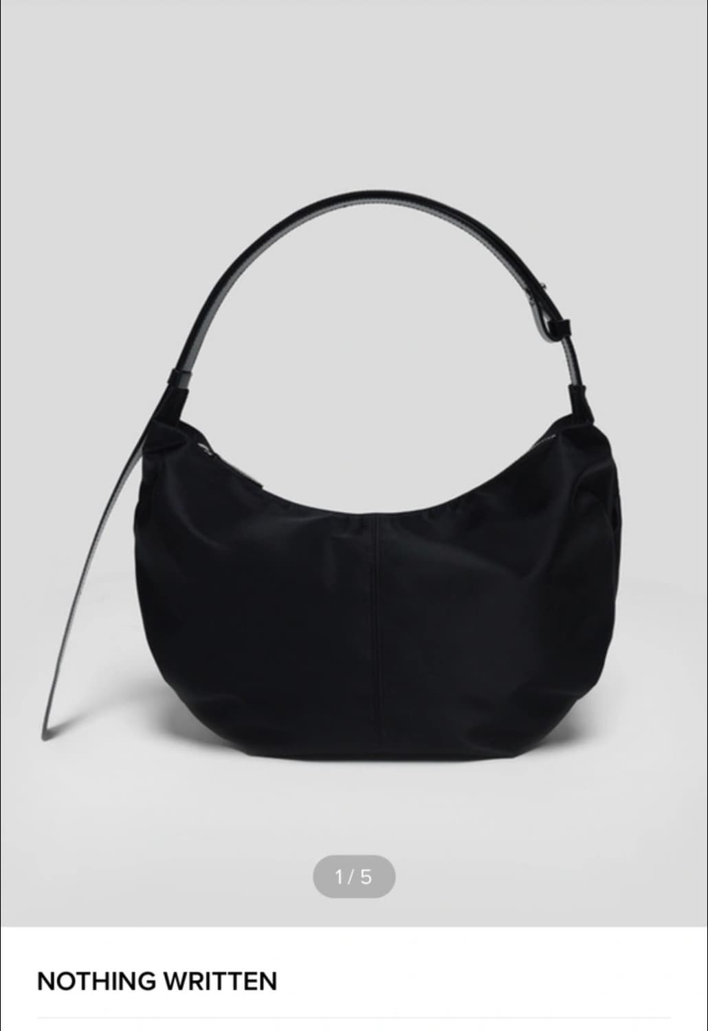 낫띵리튼 나일론 호보백 블랙 상품이미지1