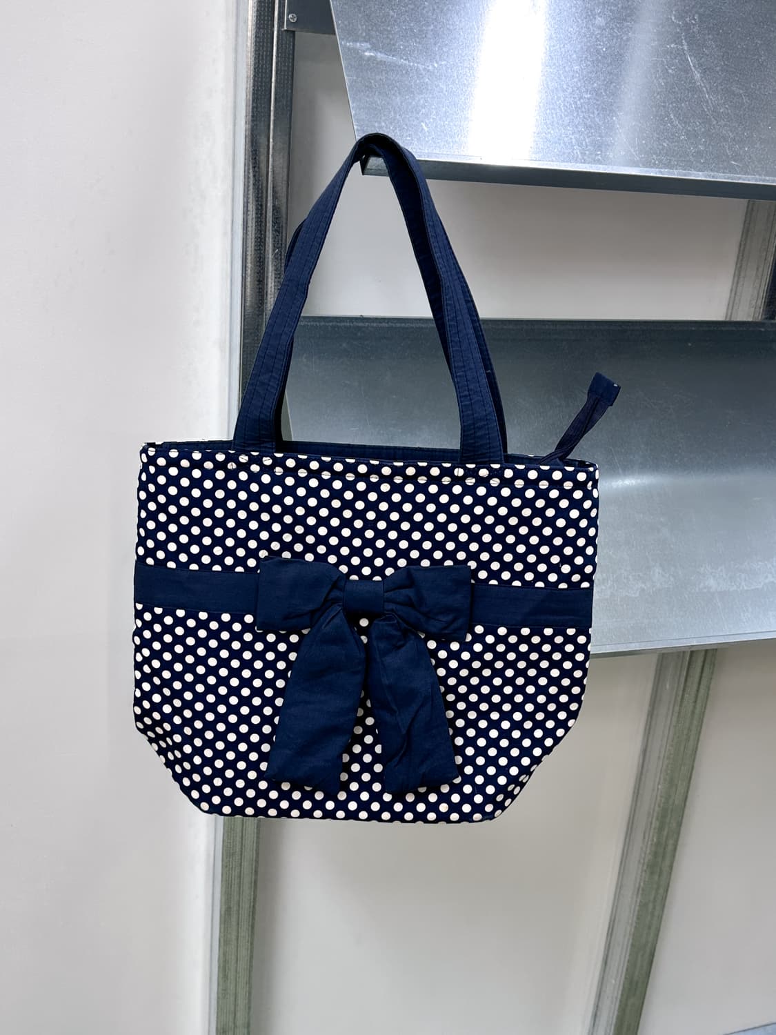 navy dot ribbon bag 상품이미지1