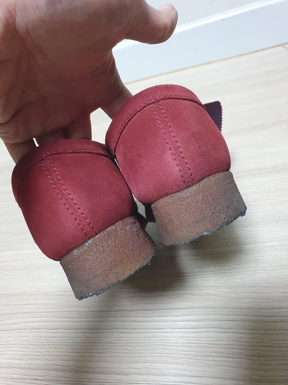 클락스 왈라비 메이플 스웨이드 레드 240 상품이미지6