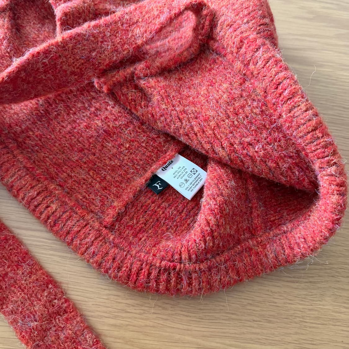 꾸아페 리본 바라클라바 오렌지레드 상품이미지3