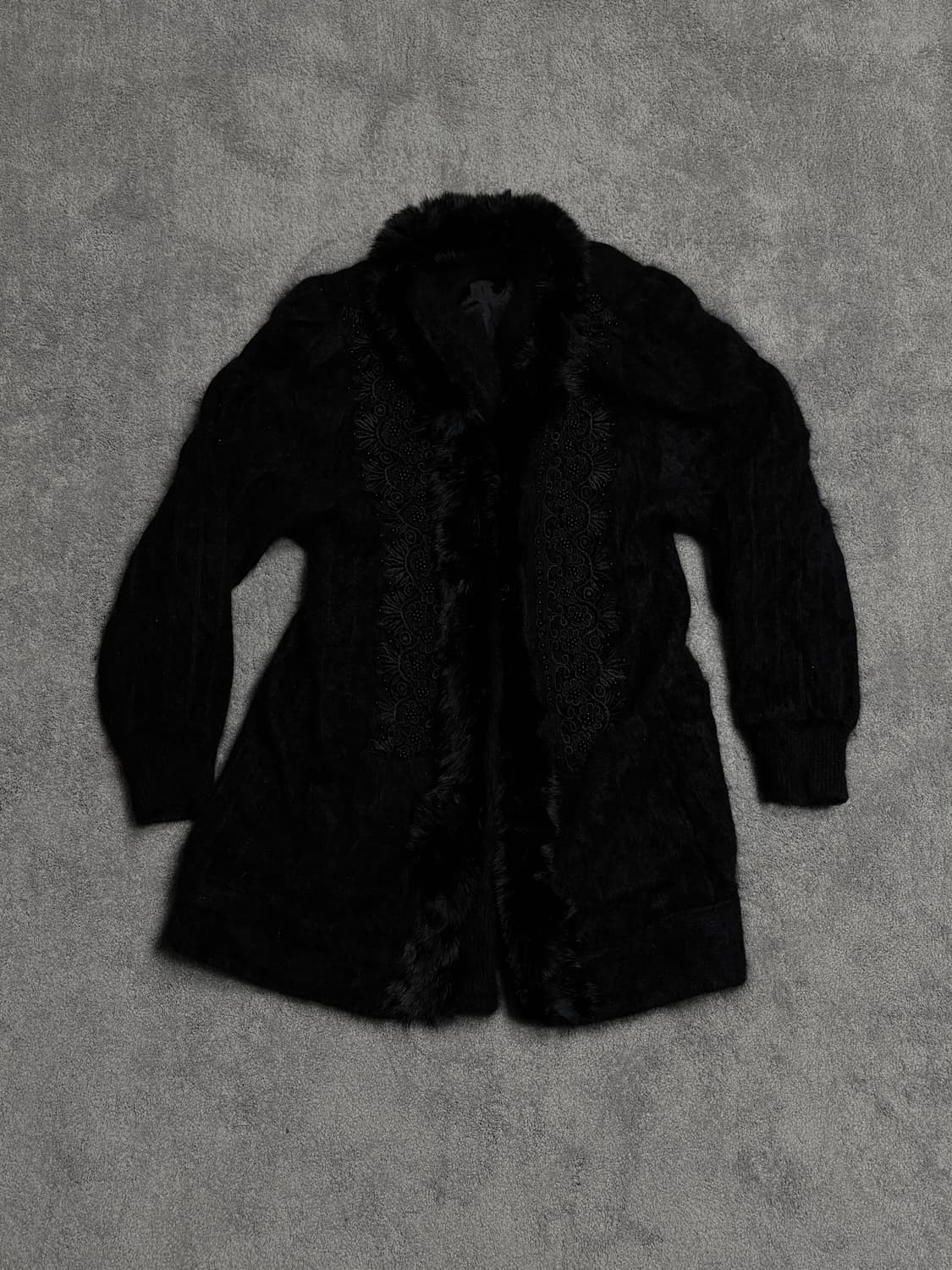 Vintgae Dark gothic punk fur jacket 상품이미지1