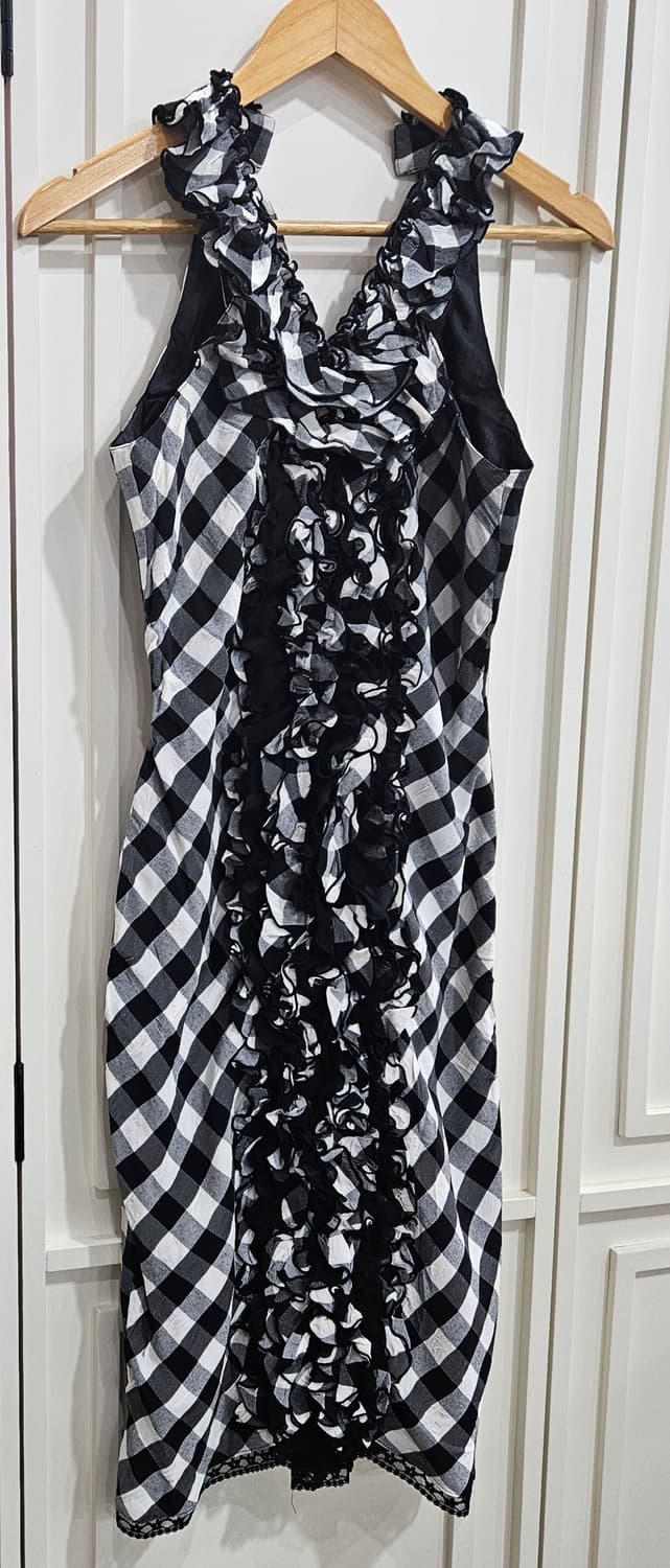 체크 프릴 원피스 상품이미지2