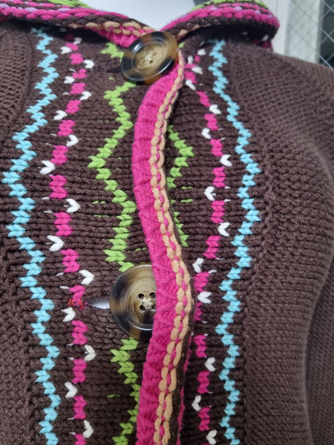 초코나무숲 모리걸 니트 후드폼폼이 가디건 상품이미지4