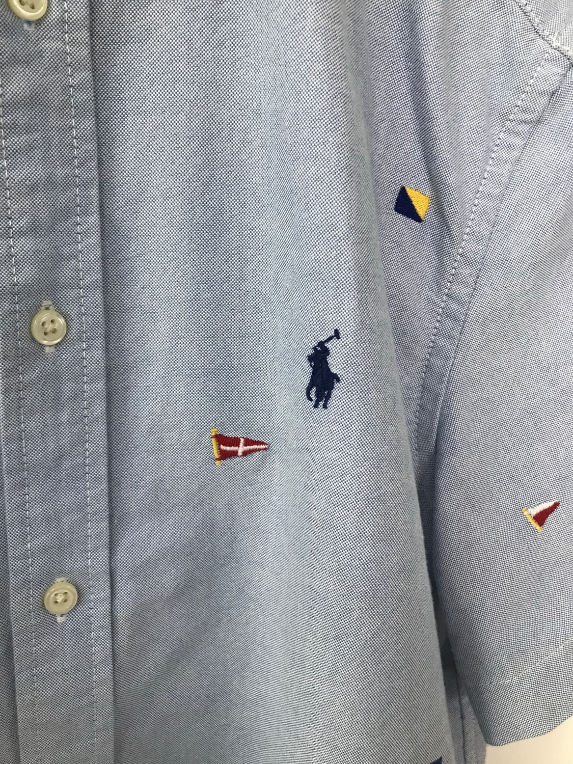 폴로 랄프로렌 네이비 포니 플래그 반팔 셔츠 상품이미지4