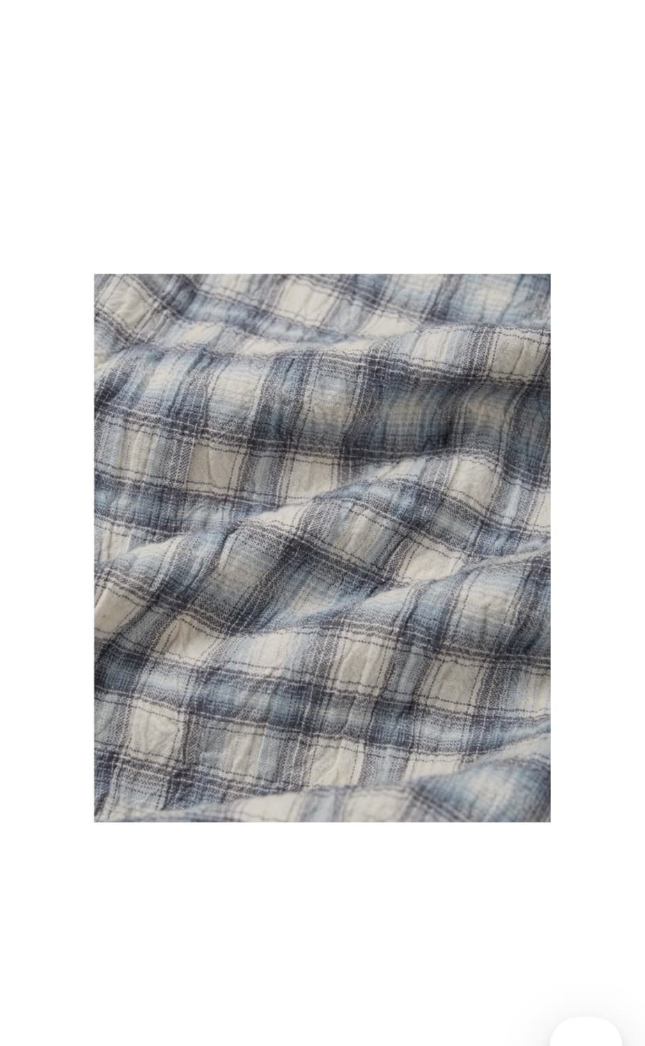 etce LAYERED CUFFS CHECK SHIRT (WHITE) M 상품이미지2