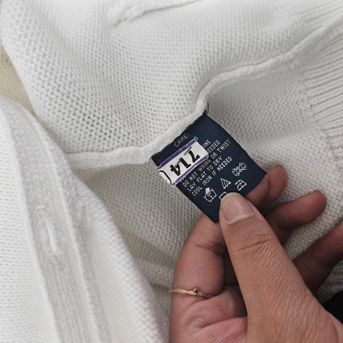 폴로 랄프로랜 화이트 니트 가디건(네고가능) 상품이미지4