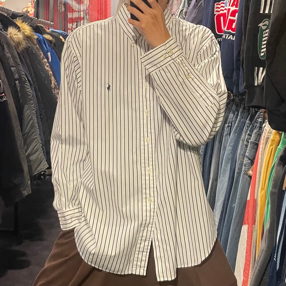 [IM] 폴로 랄프로렌 펜슬 스트라이프 블랙 상품이미지1