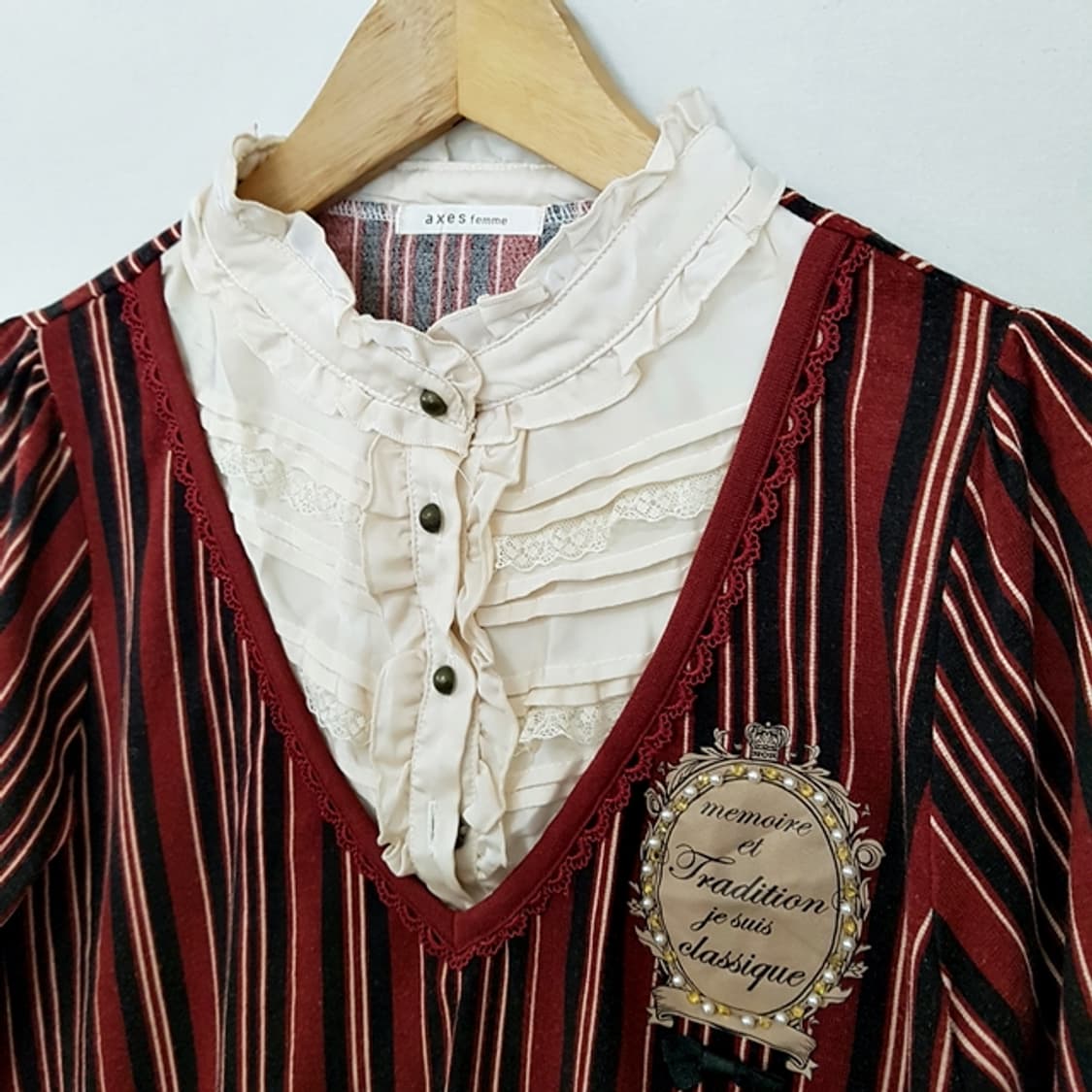 axes femme 프릴 티셔츠 상품이미지4